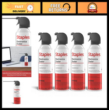 Compressed Air Duster 10 oz Cans for Electronics  Office Cleaning - 4-Pack