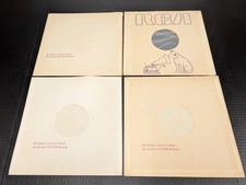 Lot of 4 Vintage RCA Victor Poly 12" Company Inner Record Sleeves for 33 RPM
