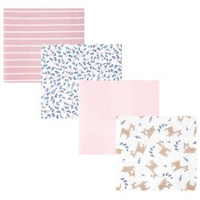 Unisex Baby Cotton Polyester Flannel Receiving Blankets 4-Pack, Loves Me Deer...