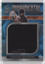 2021 Spectra Monumental Memorabilia Neon Blue Prizm 35/50 Jaylin Davis 13l2