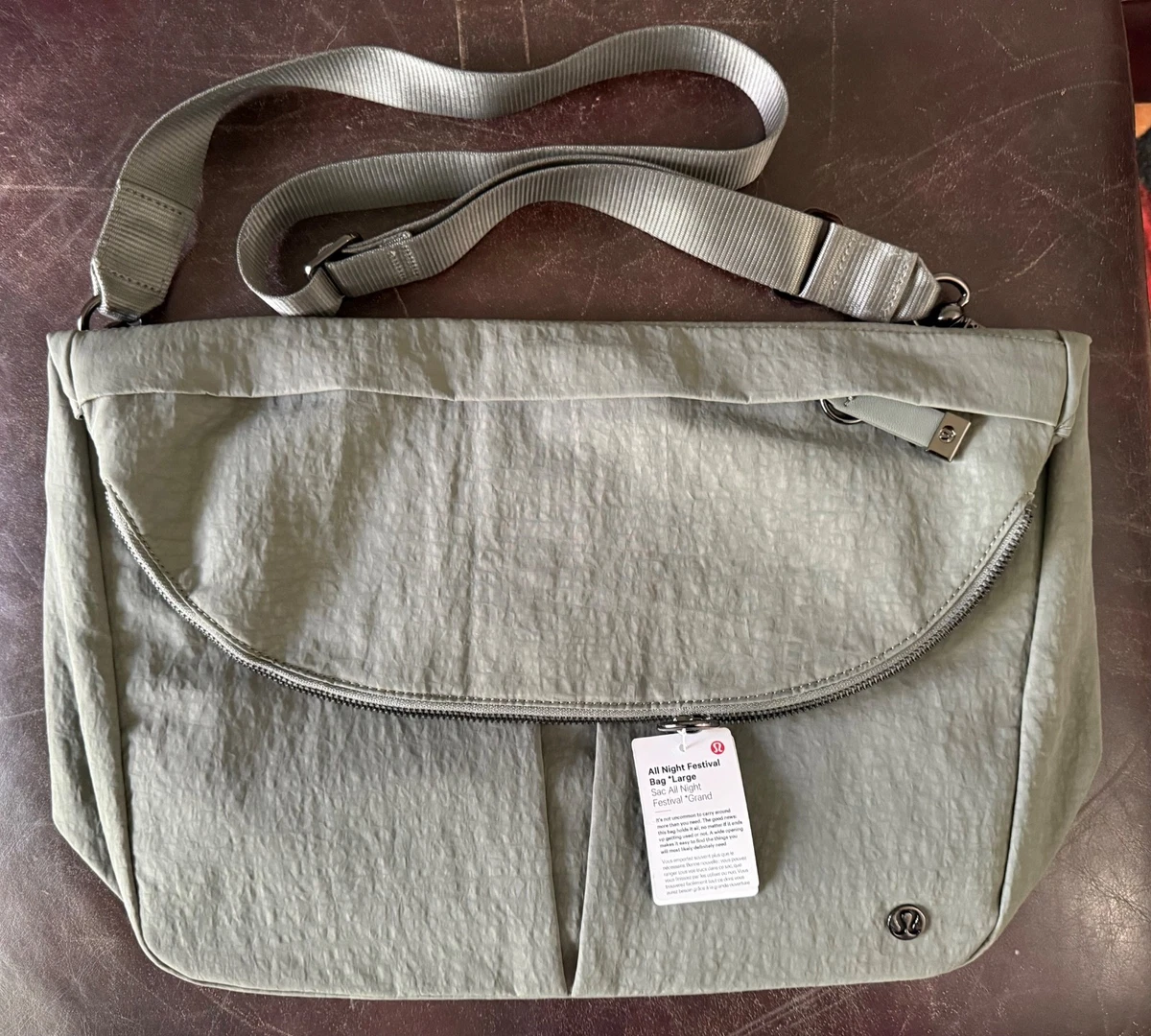 Grey All Night Festival Bag 5l Lululemon Women's Black Silver 5L Bag New  Depop