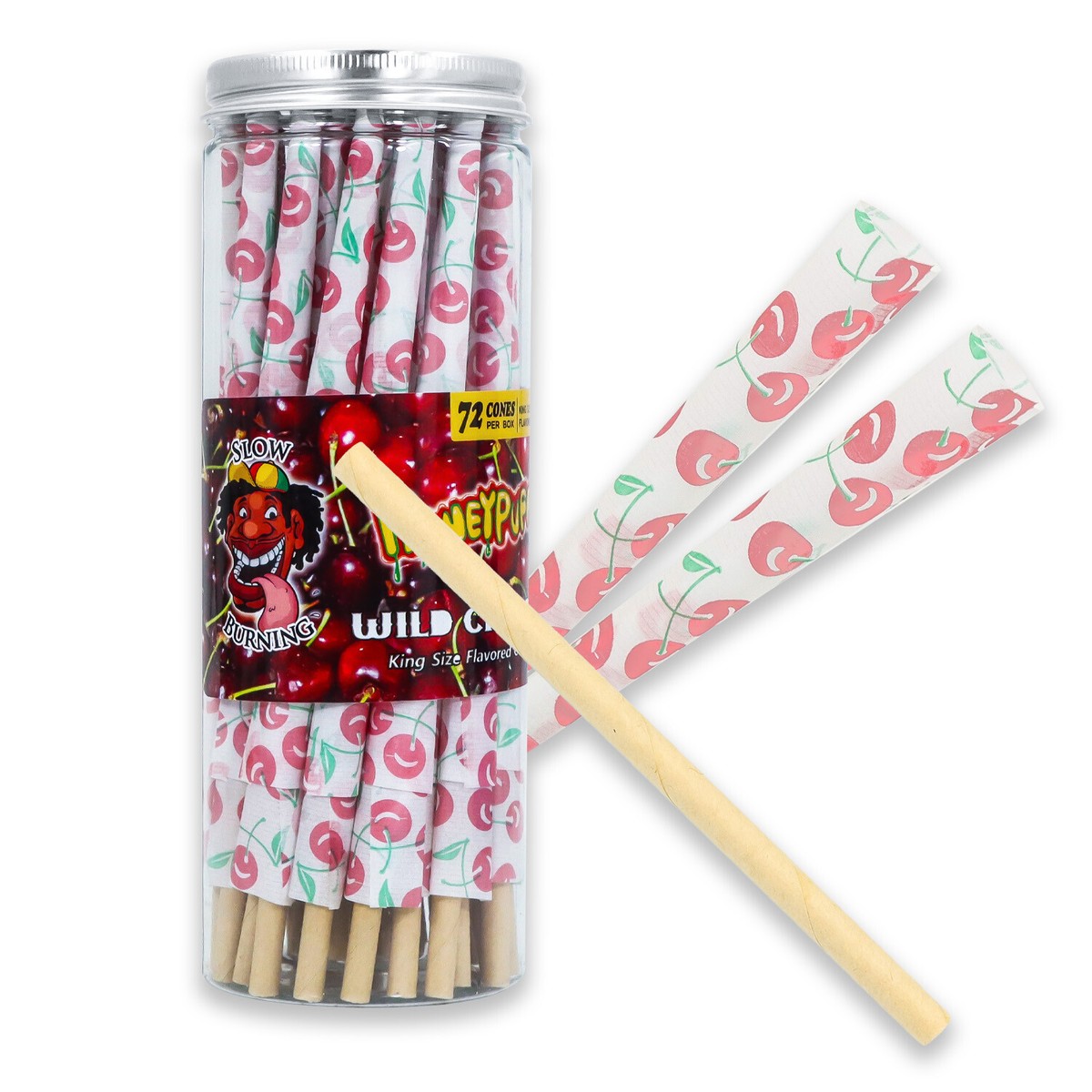 72 Cones Per Can HoneyPuff King Size Pre-Rolled Cones – 72 Cones With Filter Tips, Banana Flavor, 110mm Length King Size Rolling Cones - Foto 3