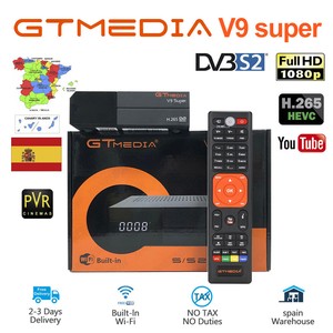 Original gtmedia v9 super DVB-S2 Satellite TV Receiver Built-in Wifi HD 1080P