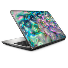 Universal Laptop Skins wrap for 15" - Abalone shell pink green blue opal