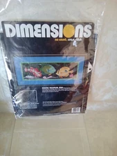 Dimensions No Count Cross Stitch #3944  Exotic Tropical Fish 1990 USA Started