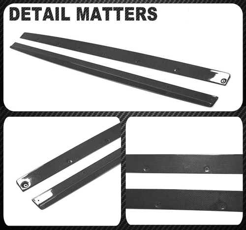 Fit For Audi A6 RS6 C7 13-18 Real Carbon Fiber Side Skirts Extension Lip Spoiler - Bild 12 von 12