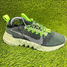 Scarpe da corsa sportive Nike Space Hippie 01 uomo taglia 8 verde bianco sneakers