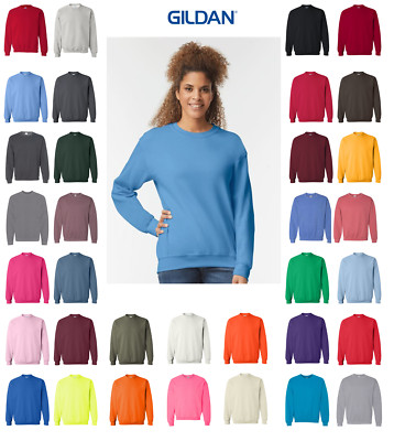 Gildan 18000 Heavy Blend Crewneck Sweatshirt Pullover Sizes S-3XL Over 30 Colors