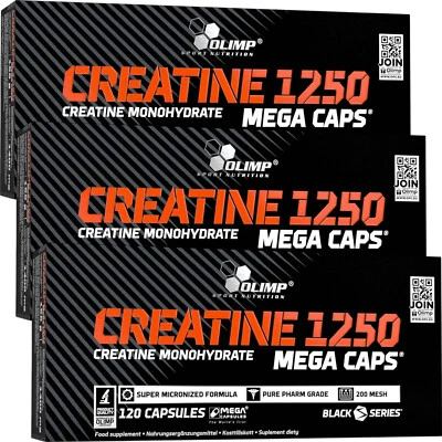 3er Pack Creatine Monohydrat 1250 – 120 Kaps – Hochdosiert für Muskelaufbau - Bild 1 von 4