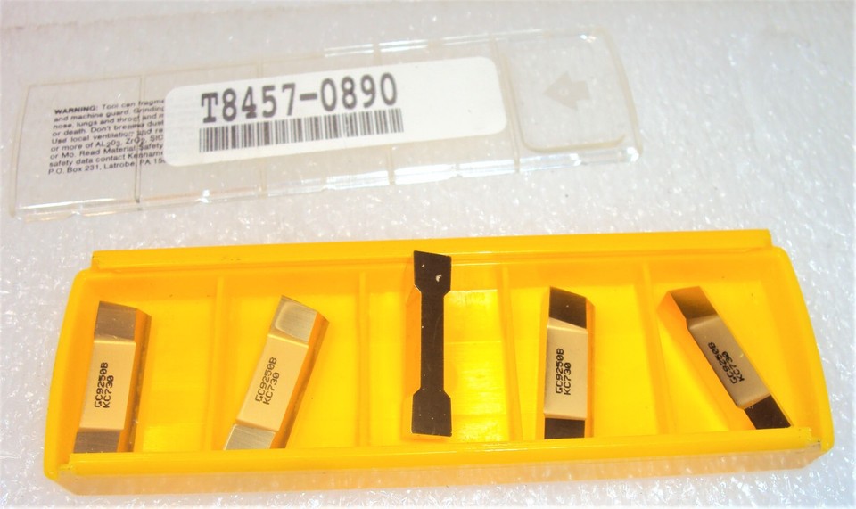 (5) Kennametal NO-TOP-NOTCH GC9250B Gr KC730 Carbide Indexable Grooving ...