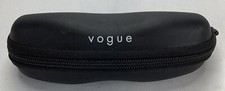 VOGUE Black Glasses Case - Zippered - Light Gray Interior MINT Condition