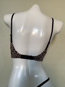 Victoria's Secret Very Sexy Add 2 Cups Push Up Bra & V String Panty Set Leopard