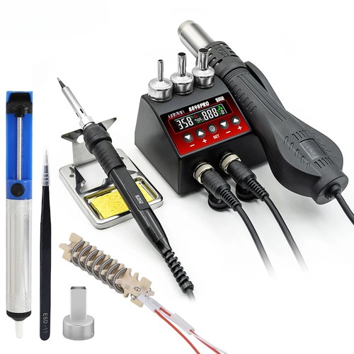 2-in-1 Soldering Station LCD Display 750W Adjustable Temperature Air Flow - Picture 8 of 18