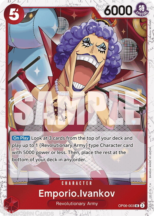 OP06-003 Emporio.Ivankov : Uncommon Special Foil (Jolly Roger Flag) English One