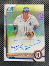 2022 Bowman Chrome Mega Box Mojo Refractor Izaac Pacheco On-Card Auto #BMA-IP