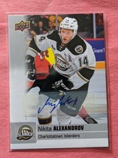 2019-20 UD CHL AUTOGRAPH-NIKITA ALEXANDROV-CHARLOTTETOWN ISLANDERS