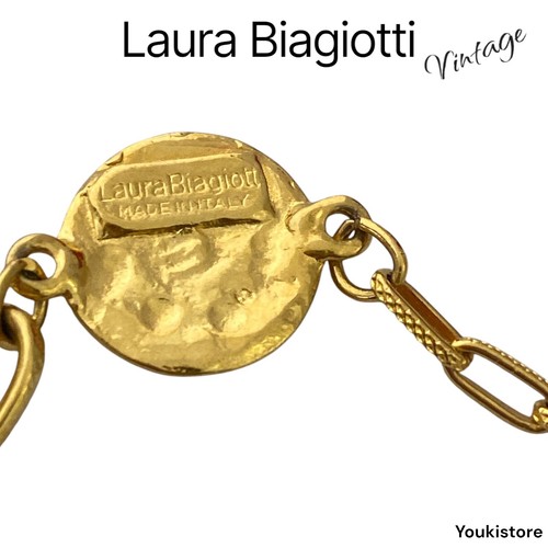LAURA BIAGIOTTI Catene per occhiali RARE VINTAGE 80s Moneta con disegno Granchi - Foto 5 di 7
