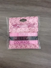 Breast Cancer Awareness "Pink Power" Silicone Bracelets (3pc Set)