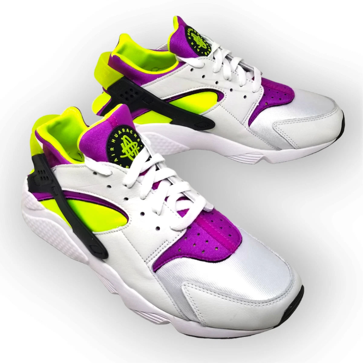 Nike AIR HUARACHE White/Neon Unisex (DD1068-104) - CRAZY SALE | eBay