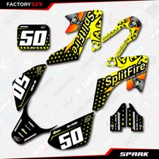 Yellow Spark Racing Graphics Kit fits 04-12 Honda Crf50 CRF 50 Decal Sticker kit