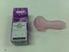 GRAV LAB SANDBLASTED SPOON BOROSILICATE GLASS HAND PIPE 4" - PINK