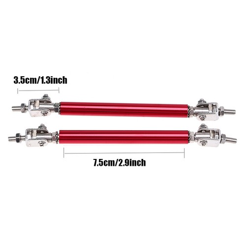 2X Adjust Front Bumper Lip Splitter Spoiler Strut Rod Tie Support Bar 7.5-20cm - Picture 8 of 15