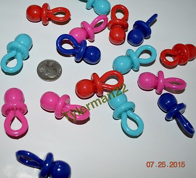 Parrot Pacifier 16 JUMBO COLORFUL PACIFIERS BIRD PARROT FOOT TOY PARTS FAVORS SHOWER ...