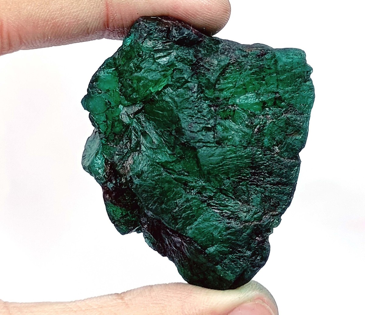 DYED r 380-400 Ct Green Emerald Rough Certified Brazilian