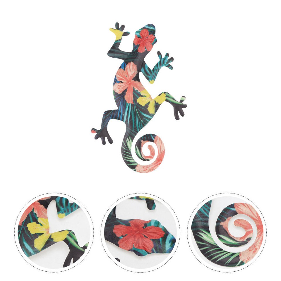 Iron Gecko Fence Decor Large Outdoor Wall Art Goblincore Metal Gift eBay