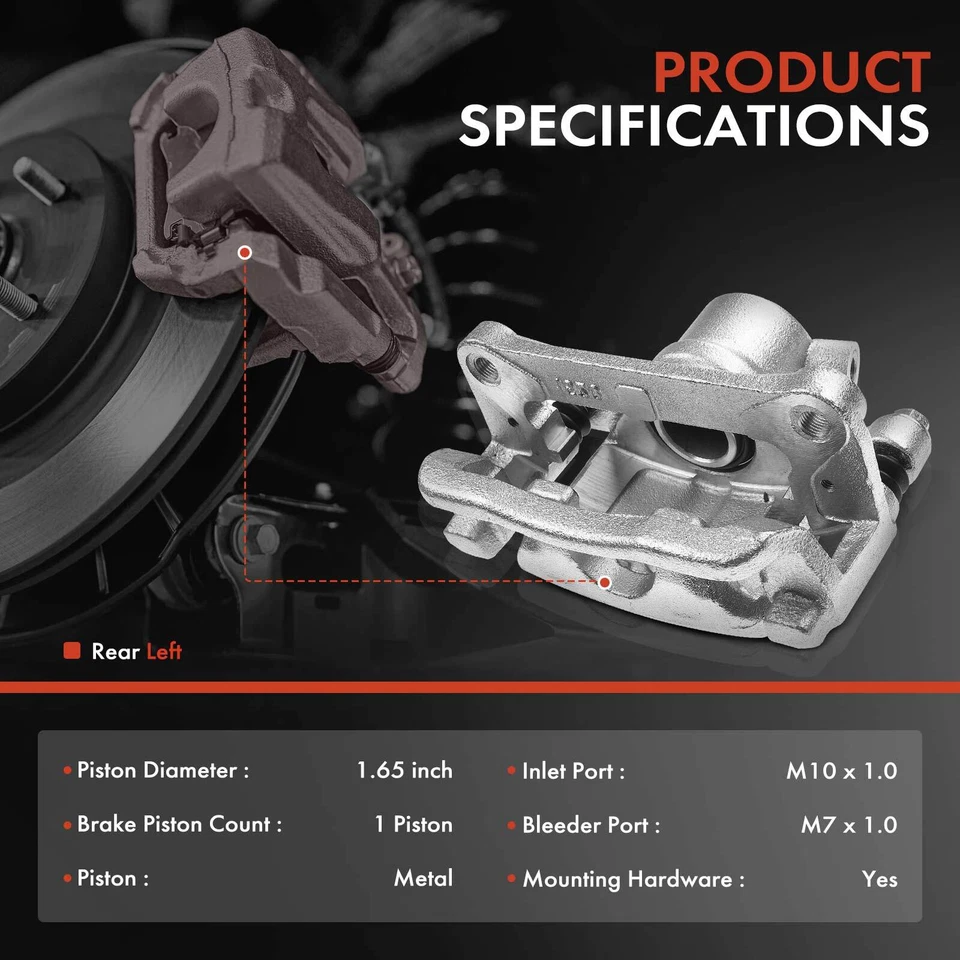 Pinza de freno de disco con soporte para Mitsubishi Montero 1992-2000 lado izquierdo trasero Foto 2 de 4