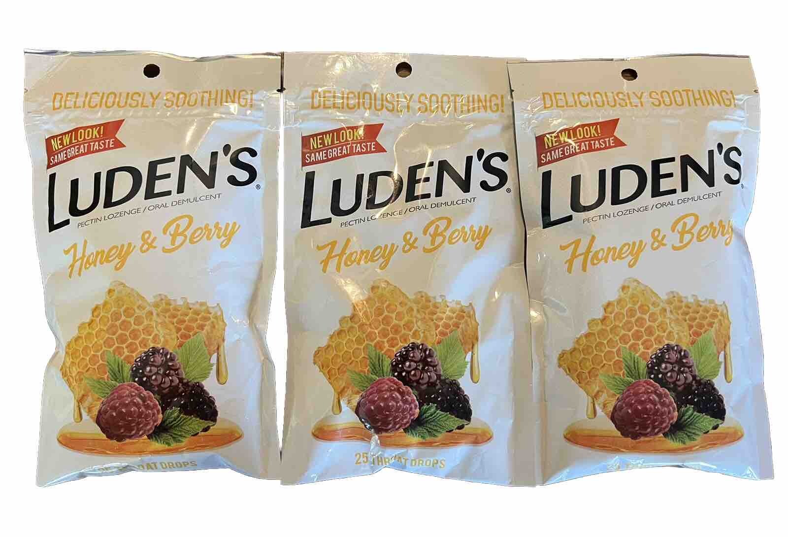 3 Packs Of Luden's Honey and Berry Throat Drops 25ct eBay