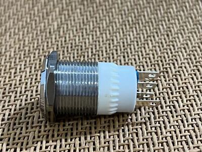 19mm 6V Car Red LED Light Circular Metal Push Button Toggle Switch Momentary
