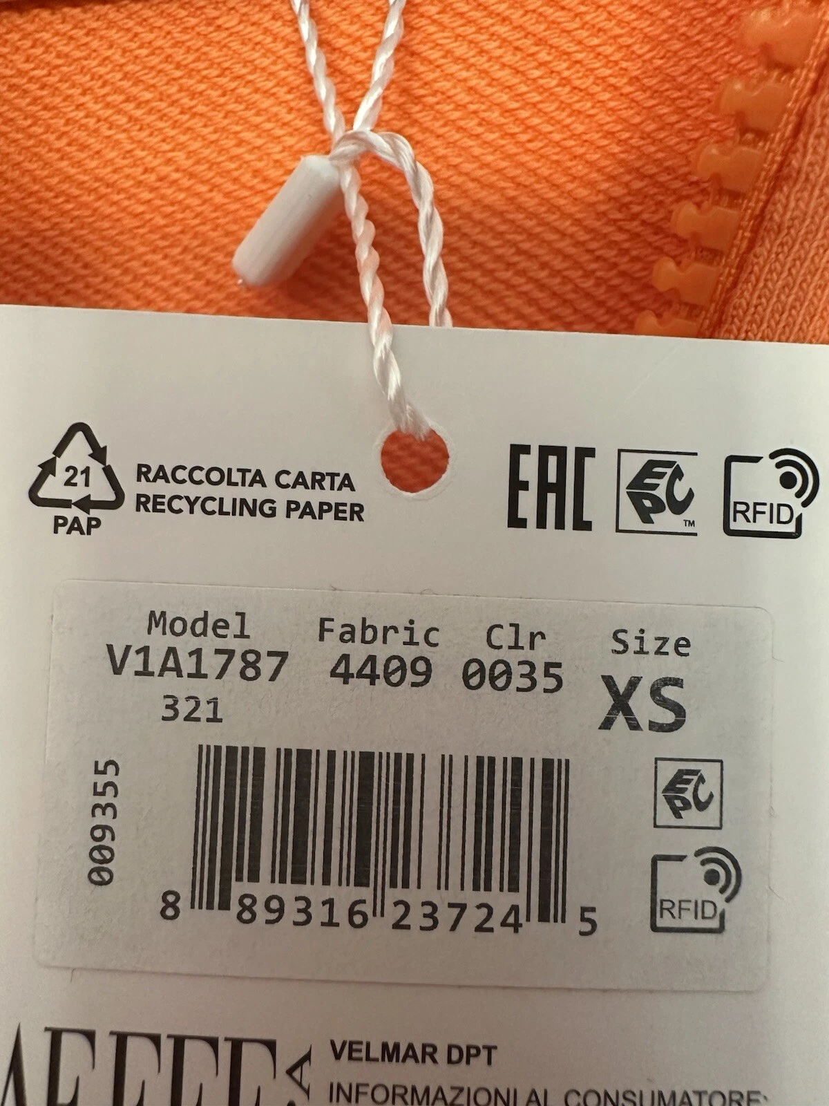 Moschino Felpa con cappuccio e zip intera per uomo taglia XS