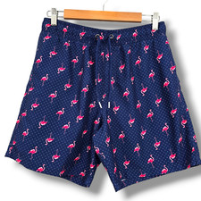 Surf Society Swimwear Men's Flamingo Mesh Lined Drawstring Pocket Swim Trunks