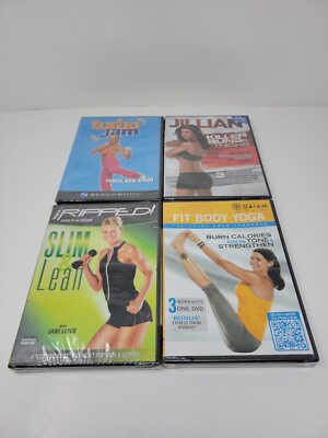 Turbo Jam Get Ripped Killer Buns & Thighs Fit Body Yoga DVD 06 07 2011 4 Movies