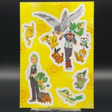 Pikachu Ash Ketchum Pokemon Sticker Sheet Japanese Nintendo Card TCG Very Rare