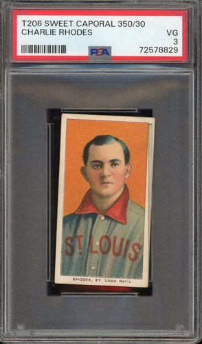 1909-11 T206 Baseball Charlie Rhodes #NNO SGC 5.5