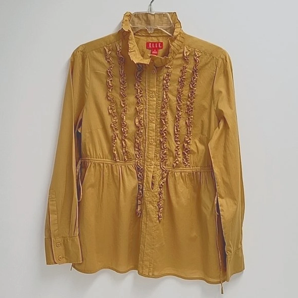 mustard yellow blouse