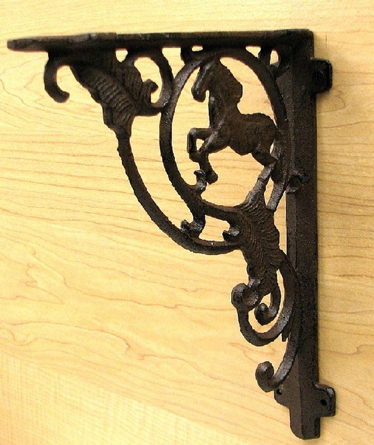 Horse Shelf Braces Brackets Cast Iron Western Decor 0170 15009 Set Of Two Cast Iron