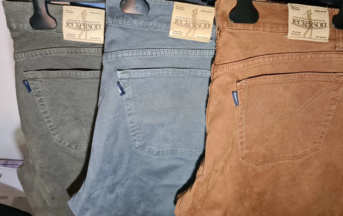 3 Jeans JECKERSON Taglia 33 47 48 1 Verde 1 Carta Zucch. Mattone Usati OK