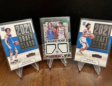 2021-22 Panini Contenders Josh Giddey Tre Mann Dual Patch GREEN CRACKED ICE