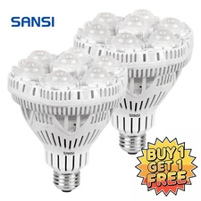 2 pcs LED Grow Light Bulb Full Spectrum Indoor Plant 36W=400W Hydroponics SANSI