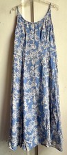 ✩Lovely *EAST* Vintage Blue Floral Printed Midi Dress L✩