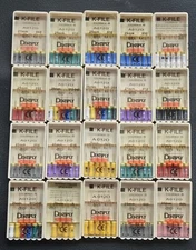 Dentsply Maillefer K-file Endodontic stainless steel 25mm All sizes 12Packs