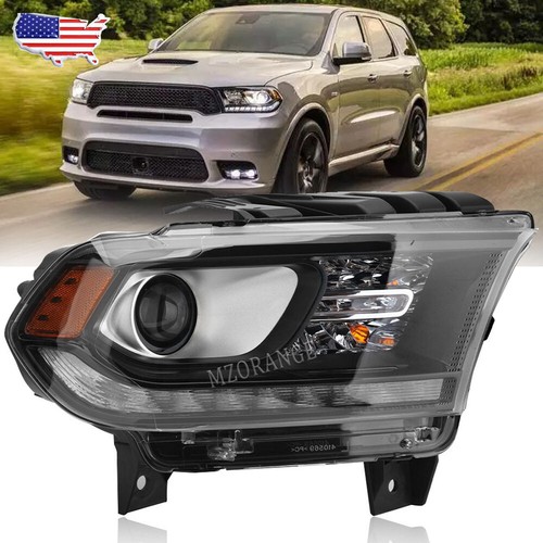 HID Headlight Head Lamp LED DRL Black Passanger For Dodge Durango 2014