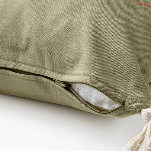 IKEA Hallvi reversible handmade Cushion Cover 50x50cm Green 804.847.20 - Picture 5 of 5