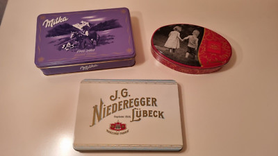 *Sammlungsauflösung #1* 3 Blechdosen Thema ''Süßigkeiten'' Milka Sonderedition RAR