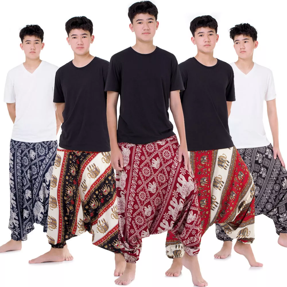 My Thai Pants Elephant Harem Aladdin Genie Pants Boho Baggy Backpacker Trousers