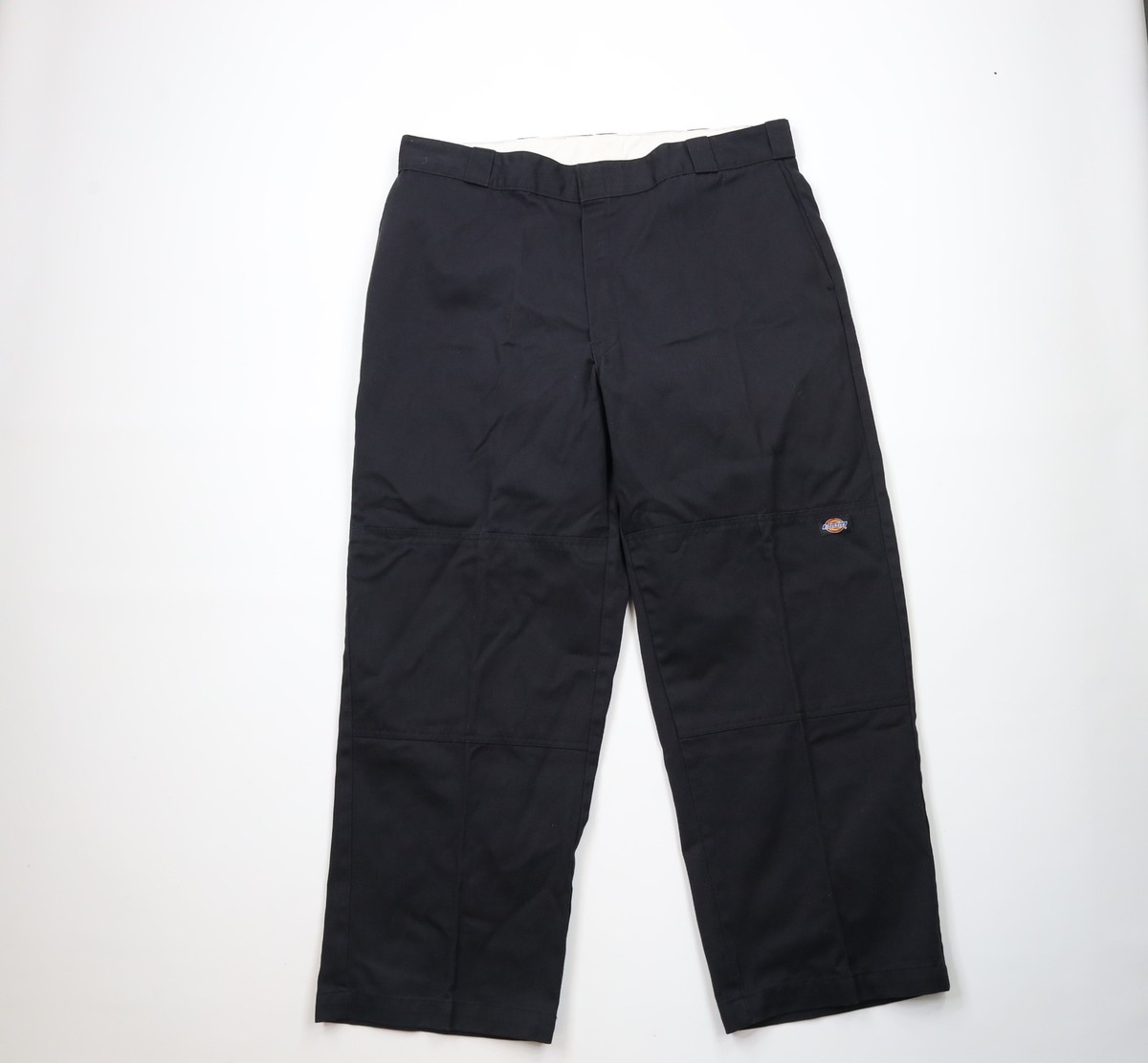 パンツ Dickies 90S 8740BK32x30 MADE IN HONDURA Vtg 90s Dickies Mens 40x30 Faded Spell Out Double Knee Wide