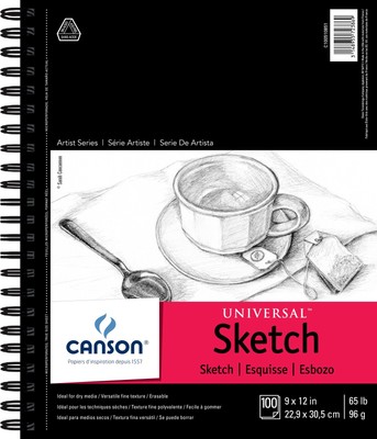 Canson Universal Spiral Sketch Book 9''X12''-100 Sheets 702-192